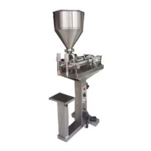 GCG-2BL-1000 เครื่องบรรจุของเหลวกึ่งอัตโนมัติ 2 หัว Hopper แบบยืนพื้น