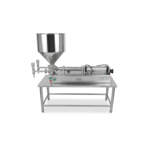 GCG-2BLD-500 เครื่องบรรจุของเหลวหนืดกึ่งอัตโนมัติ 2 หัว Hopper แบบตั้งโต๊ะ