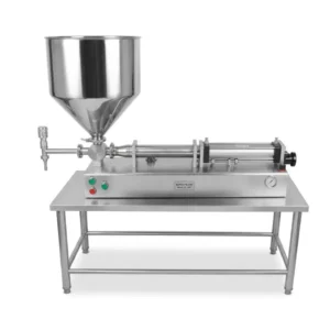 GCG-BLD-500 เครื่องบรรจุของเหลวหนืดกึ่งอัตโนมัติ 1 หัว Hopper แบบตั้งโต๊ะ