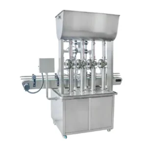 GT-4 เครื่องบรรจุของเหลวระบบตวงปริมาตร 4 หัว พร้อมชุดสายพาน